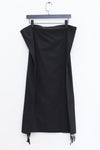 BASERANGE pattern suspender skirt SKPS-CO-SP24 black